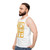 Unisex tank top with cinematic music design - men side