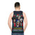 Retro golden christmas unisex tank top - men back