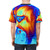 Vampire-inspired abstract art design printed on a high-quality t-shirt - men back