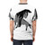 Black panther graphic t-shirt with tribal and wildlife elements - men back