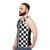 Unisex black and white ska inspired tank top - men side