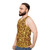 Gold sequin patterned unisex tank top - men side