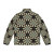 A puffer jacket with a dartboard design, ideal for dart enthusiasts - Back