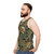 Gold rose paisley floral unisex tank top - men side