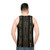Gold Greek key patterned unisex tank top - men back