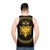Unisex tank top with Albanian flag and double headed eagle design - men back