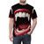 A stylish and contemporary vampire-inspired graphic t-shirt with abstract floral patterns in a vintage and retro style. - men front