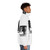 Cleopatrick puffer jacket with band members' portrait in black and white - men side right