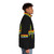 Dark Side of the Moon inspired puffer jacket with classic 1970s album cover art - men side right