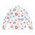 Retro 90s triangle pattern puffer jacket in blue and red - Back