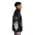 Dark Seed Puffer Jacket - Retro Gaming Inspired Biomechanical Horror Design - men side right