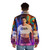 Vintage 80s inspired puffer jacket in vibrant colors - men back