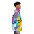80s style retro fashion puffer jacket with neon pattern - men side right