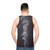Unisex tank top featuring an abstract smoke pattern design - men back