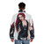Daniel Ash Bauhaus inspired puffer jacket with watercolor design for music lovers - men back