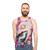 Glitter wolf acrylic painting on unisex tank top - men