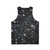 Glittering galaxy design unisex tank top - Back