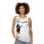 Retro unisex tank top with Mr Delicious Dickety Dee design - women