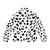 Dalmatian print puffer jacket in modern abstract style - Back