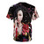 Vibrant t-shirt design featuring elements of Asian fusion art and culture - Back