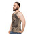 Fluffy opossum unisex tank top with surreal nature design - men side