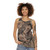 Fluffy opossum unisex tank top with surreal nature design - women