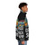 Retro Daddy Shark Print Puffer Jacket - men side right