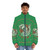 Daddy Green's Pizza Puffer Jacket featuring the iconic 'Last Dragon' design - men front
