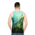 Watercolor mountain landscape unisex tank top - men back
