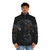 Dachshund portrait digital watercolor puffer jacket - men front