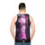 Cyberpunk anime manga tech unisex tank top - men back