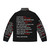 Dune-inspired puffer jacket with "Litany Against Fear" design - Back