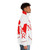 Nerv logo neon genesis evangelion puffer jacket featuring anime characters - men side right