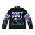 Vaporwave Synthwave Outrun Retro Puffer Jacket