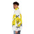 Djmax Art of Respect Puffer Jacket with Yellow and Crown Design - men side left