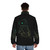 Vibrant green 1000 robot dog puffer jacket with tech-inspired design - men back