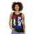 Unisex tank top with anti-war and human rights message - women