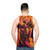 Ghost Rider Unisex Tank Top with Flaming Skull Design - men back