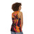 Ghost Rider Unisex Tank Top with Flaming Skull Design - women back