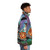 Dj cat pizza puffer jacket with a hilarious meme design - men side right