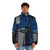 Retro Optimus Prime inspired 026 puffer jacket with mecha, robot, and classic anime design elements - men front