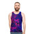 Trippy unisex tank top with abstract fluid art design - men