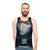 Ghost in the Shell inspired unisex tank top with cyberpunk mecha and vaporwave aesthetic - men