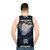 Ghost in the Shell inspired unisex tank top with cyberpunk mecha and vaporwave aesthetic - men back