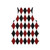 Unisex harlequin diamond pattern tank top - Back