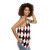 Unisex harlequin diamond pattern tank top - women side