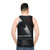 Minimalist music-inspired unisex tank top - men back