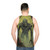 Zombie Stalker Unisex Tank Top with Haunting Illustration - men back