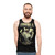 Zombi 2 unisex horror tank top featuring zombie and gore imagery - men