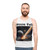 Unisex tank top with moon graphic - men